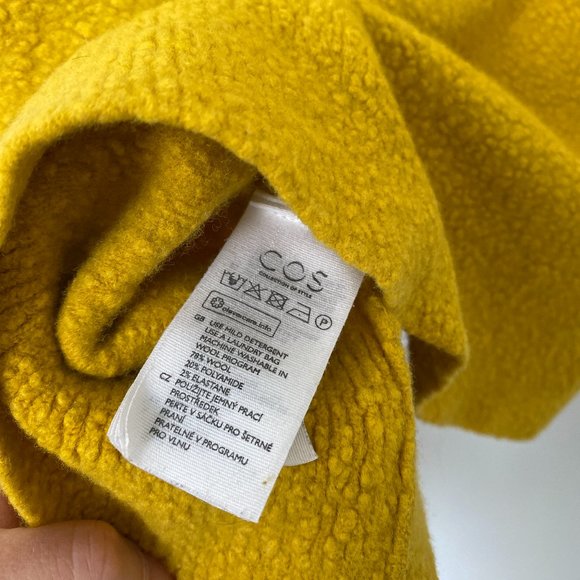 COS Yellow fuzzy wool tee - Picture 4 of 5